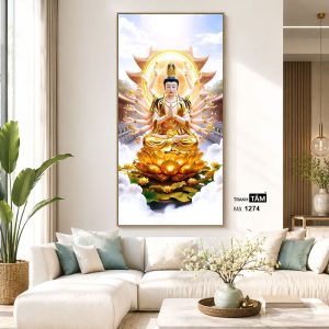 Chuẩn Đề Bồ Tát | Tranh hộp đèn cao cấp | Mã tranh 1274 | [tranhtam.com] - Ảnh 5