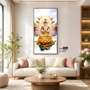 Chuẩn Đề Bồ Tát | Tranh hộp đèn cao cấp | Mã tranh 1274 | [tranhtam.com] - Ảnh 3