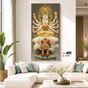 Chuẩn Đề Bồ Tát | Tranh hộp đèn cao cấp | Mã tranh 1275 | [tranhtam.com] - Ảnh 5