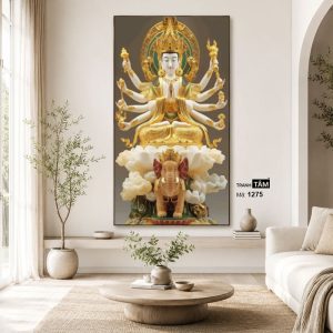 Chuẩn Đề Bồ Tát | Tranh hộp đèn cao cấp | Mã tranh 1275 | [tranhtam.com] - Ảnh 4