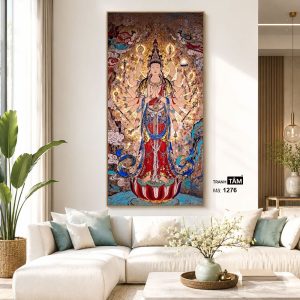 Chuẩn Đề Bồ Tát | Tranh hộp đèn cao cấp | Mã tranh 1276 | [tranhtam.com] - Ảnh 5