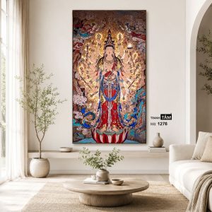 Chuẩn Đề Bồ Tát | Tranh hộp đèn cao cấp | Mã tranh 1276 | [tranhtam.com] - Ảnh 4