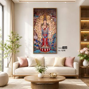 Chuẩn Đề Bồ Tát | Tranh hộp đèn cao cấp | Mã tranh 1276 | [tranhtam.com] - Ảnh 3