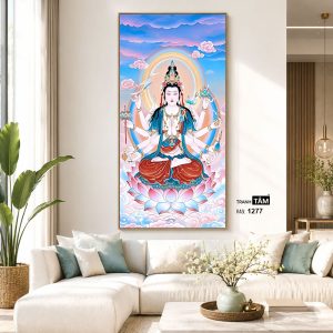 Chuẩn Đề Bồ Tát | Tranh hộp đèn cao cấp | Mã tranh 1277 | [tranhtam.com] - Ảnh 5