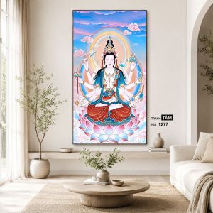 Chuẩn Đề Bồ Tát | Tranh hộp đèn cao cấp | Mã tranh 1277 | [tranhtam.com] - Ảnh 4