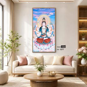 Chuẩn Đề Bồ Tát | Tranh hộp đèn cao cấp | Mã tranh 1277 | [tranhtam.com] - Ảnh 3