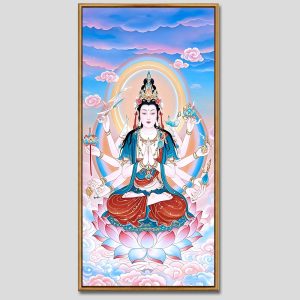 Chuẩn Đề Bồ Tát | Tranh hộp đèn cao cấp | Mã tranh 1277 | [tranhtam.com]