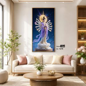 Chuẩn Đề Bồ Tát | Tranh hộp đèn cao cấp | Mã tranh 1278 | [tranhtam.com] - Ảnh 3