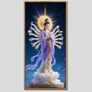 Chuẩn Đề Bồ Tát | Tranh hộp đèn cao cấp | Mã tranh 1278 | [tranhtam.com]