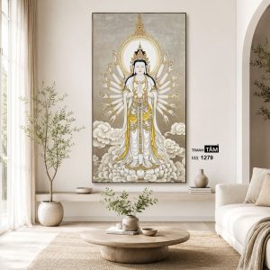 Chuẩn Đề Bồ Tát | Tranh hộp đèn cao cấp | Mã tranh 1279 | [tranhtam.com] - Ảnh 4