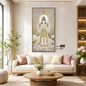 Chuẩn Đề Bồ Tát | Tranh hộp đèn cao cấp | Mã tranh 1279 | [tranhtam.com] - Ảnh 3
