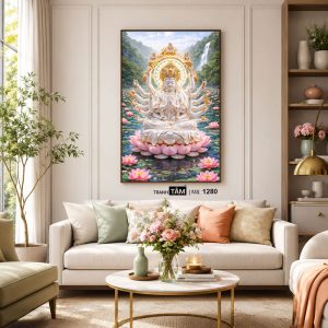 Chuẩn Đề Bồ Tát | Tranh hộp đèn cao cấp | Mã tranh 1280 | [tranhtam.com] - Ảnh 5