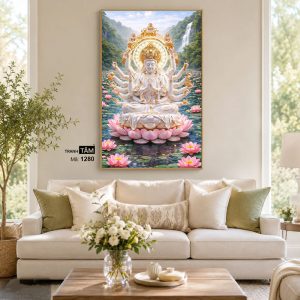 Chuẩn Đề Bồ Tát | Tranh hộp đèn cao cấp | Mã tranh 1280 | [tranhtam.com] - Ảnh 4