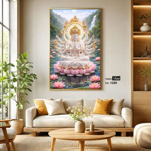 Chuẩn Đề Bồ Tát | Tranh hộp đèn cao cấp | Mã tranh 1280 | [tranhtam.com] - Ảnh 3