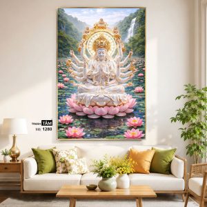 Alternative view of Chuẩn Đề Bồ Tát | Tranh hộp đèn cao cấp | Mã tranh 1280 | [tranhtam.com]