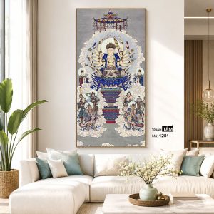 Chuẩn Đề Bồ Tát | Tranh hộp đèn cao cấp | Mã tranh 1281 | [tranhtam.com] - Ảnh 5