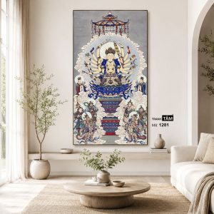 Chuẩn Đề Bồ Tát | Tranh hộp đèn cao cấp | Mã tranh 1281 | [tranhtam.com] - Ảnh 4