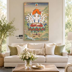 Chuẩn Đề Bồ Tát | Tranh hộp đèn cao cấp | Mã tranh 1282 | [tranhtam.com] - Ảnh 4
