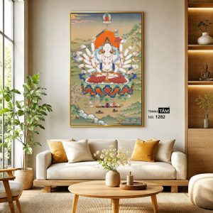 Chuẩn Đề Bồ Tát | Tranh hộp đèn cao cấp | Mã tranh 1282 | [tranhtam.com] - Ảnh 3