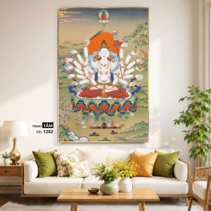 Alternative view of Chuẩn Đề Bồ Tát | Tranh hộp đèn cao cấp | Mã tranh 1282 | [tranhtam.com]