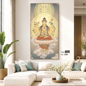 Chuẩn Đề Bồ Tát | Tranh hộp đèn cao cấp | Mã tranh 1283 | [tranhtam.com] - Ảnh 5
