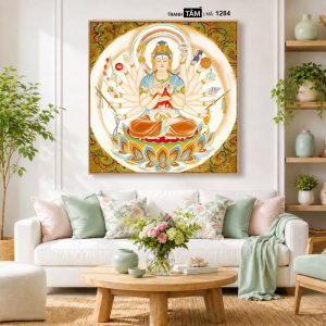 Chuẩn Đề Bồ Tát | Tranh hộp đèn cao cấp | Mã tranh 1284 | [tranhtam.com] - Ảnh 5