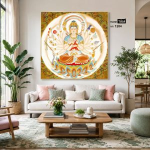 Chuẩn Đề Bồ Tát | Tranh hộp đèn cao cấp | Mã tranh 1284 | [tranhtam.com] - Ảnh 4