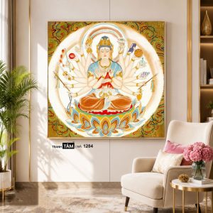 Alternative view of Chuẩn Đề Bồ Tát | Tranh hộp đèn cao cấp | Mã tranh 1284 | [tranhtam.com]
