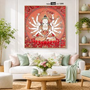 Chuẩn Đề Bồ Tát | Tranh hộp đèn cao cấp | Mã tranh 1285 | [tranhtam.com] - Ảnh 5