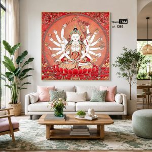 Chuẩn Đề Bồ Tát | Tranh hộp đèn cao cấp | Mã tranh 1285 | [tranhtam.com] - Ảnh 4