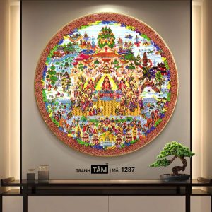 Tây Phương Cực Lạc | Tranh hộp đèn cao cấp | Mã tranh 1287 | Tranh TÂM - Ảnh 4