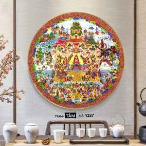 Alternative view of Tây Phương Cực Lạc | Tranh hộp đèn cao cấp | Mã tranh 1287 | Tranh TÂM