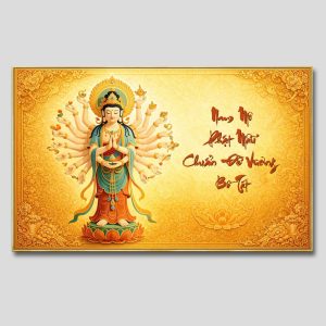 Chuẩn Đề Bồ Tát | Tranh hộp đèn cao cấp | Mã tranh 1288 | [tranhtam.com]