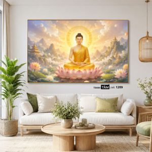 Phật Thích Ca Mâu Ni | Tranh hộp đèn cao cấp | Mã tranh 1289 | Tranh TÂM - Ảnh 4