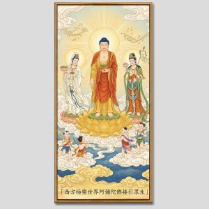 Hoa Nghiêm Tam Thánh | Tranh hộp đèn cao cấp | Mã tranh 1297 | Tranh TÂM