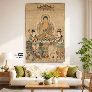 Alternative view of Hoa Nghiêm Tam Thánh | Tranh hộp đèn cao cấp | Mã tranh 1300 | Tranh TÂM