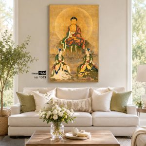 Hoa Nghiêm Tam Thánh | Tranh hộp đèn cao cấp | Mã tranh 1303 | Tranh TÂM - Ảnh 4