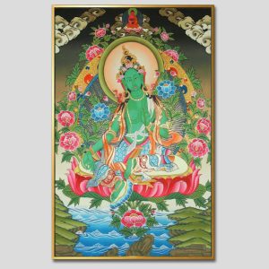 Đức Lục Độ Mẫu (Tara Xanh) | Tranh hộp đèn cao cấp | Mã tranh 1308 | Tranh TÂM