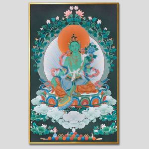 Đức Lục Độ Mẫu (Tara Xanh) | Tranh hộp đèn cao cấp | Mã tranh 1309 | Tranh TÂM