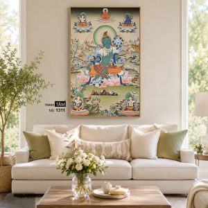 Đức Lục Độ Mẫu (Tara Xanh) | Tranh hộp đèn cao cấp | Mã tranh 1311 | Tranh TÂM - Ảnh 4