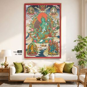 Alternative view of Đức Lục Độ Mẫu (Tara Xanh) | Tranh hộp đèn cao cấp | Mã tranh 1325 | Tranh TÂM