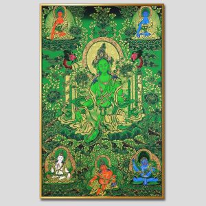 Đức Lục Độ Mẫu (Tara Xanh) | Tranh hộp đèn cao cấp | Mã tranh 1341 | Tranh TÂM