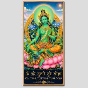 Đức Lục Độ Mẫu (Tara Xanh) | Tranh hộp đèn cao cấp | Mã tranh 1344 | Tranh TÂM