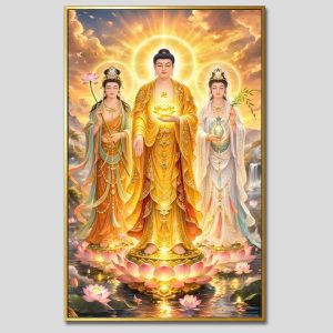 Tây Phương Tam Thánh | Tranh hộp đèn cao cấp | Mã tranh 15 | Tranh TÂM