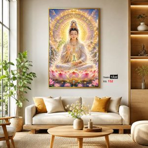 Quán Thế Âm Bồ Tát | Tranh hộp đèn cao cấp | Mã tranh 152 | Tranh TÂM - Ảnh 3