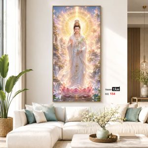 Quán Thế Âm Bồ Tát | Tranh hộp đèn cao cấp | Mã tranh 154 | Tranh TÂM - Ảnh 5