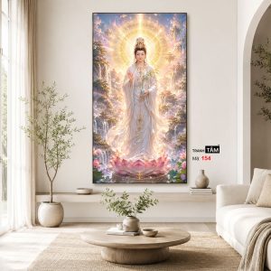 Quán Thế Âm Bồ Tát | Tranh hộp đèn cao cấp | Mã tranh 154 | Tranh TÂM - Ảnh 4