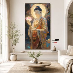 Phật A Di Đà | Tranh hộp đèn cao cấp | Mã tranh 159 | [tranhtam.com] - Ảnh 3