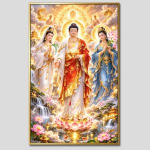 Tây Phương Tam Thánh | Tranh hộp đèn cao cấp | Mã tranh 16 | Tranh TÂM
