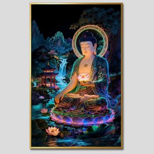 Phật A Di Đà | Tranh hộp đèn cao cấp | Mã tranh 168 | [tranhtam.com]